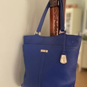 Chic Blue COLE HAAN Tote Bag with Gold Accents